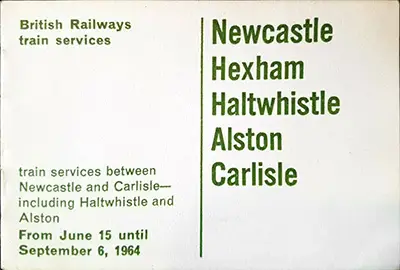 15 June 1964 timetable cover