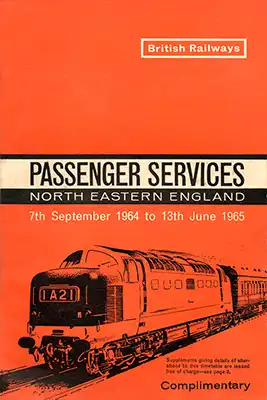 Cover of North Eastern Region September 1964 timetable