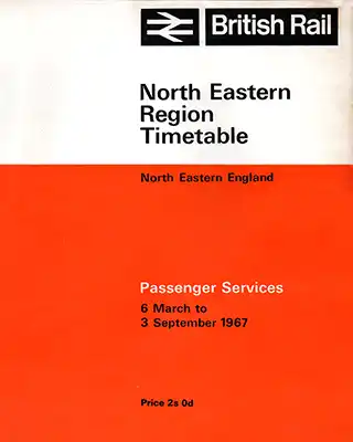 Cover of North Eastern Region April 1966 timetable