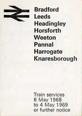 May 1975 Leeds - Harrogate - York timetable cover