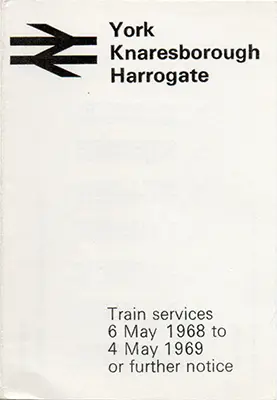 May 1968 York - Knaresborough - Harrogate timetable cover