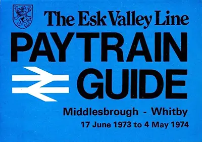 June 1973 Middlesbrough - Whitby timetable cover