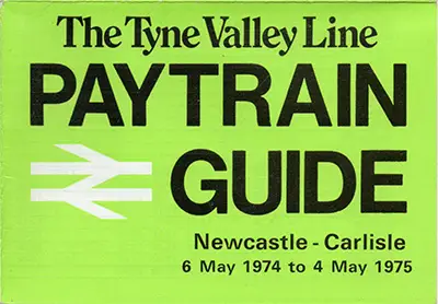 6 May 1974 timetable cover