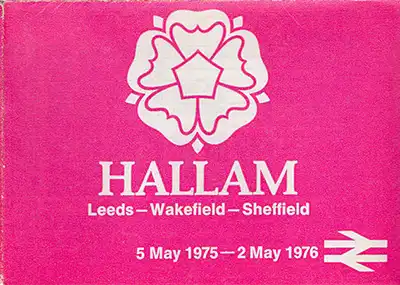 Cover of May 1975 Leeds - Sheffield timetable