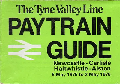 5 May 1975 timetable cover