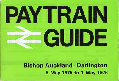 Revised May 1975 Bishop Auckland - Darlington timetable cover