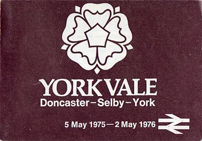 May 1975 York Vale timetable cover