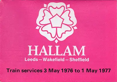 Cover of May 1976 Leeds - Sheffield timetable