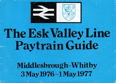 May 1976 Middlesbrough - Whitby timetable cover