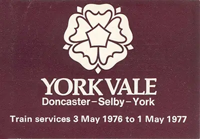 May 1976 York Vale timetable cover