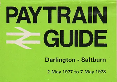 May 1977 Saltburn timetable cover