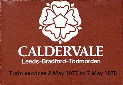 Cover of May 1977 Leeds-Bradford-Todmorden timetable