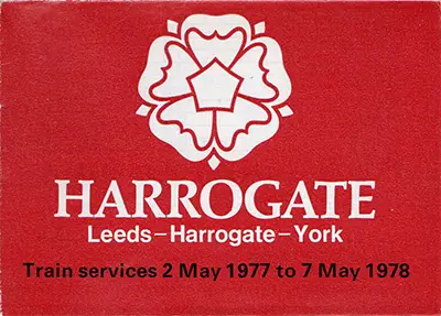 May 1977 Leeds - Harrogate - York timetable cover