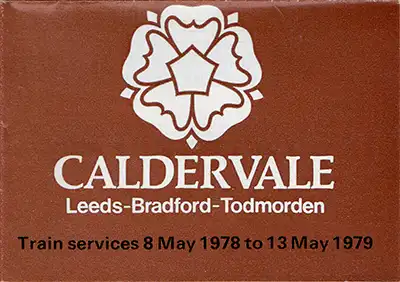 Cover of May 1978 Leeds-Bradford-Todmorden timetable