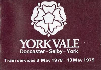 May 1978 York Vale timetable cover