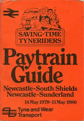 May 1979 Newcastle - South Shields and Sunderland timetable cover