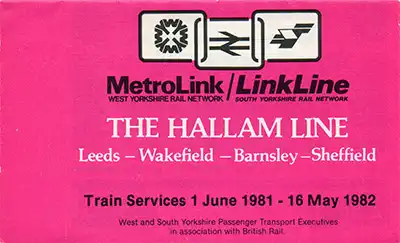 Cover of June 1981 Leeds - Sheffield timetable