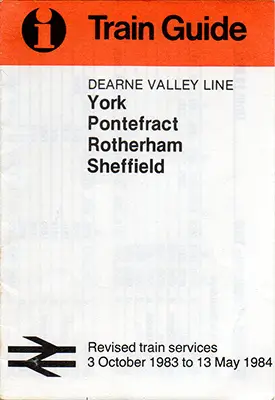 October 1983 Sheffield - Pontefract - York timetable cover