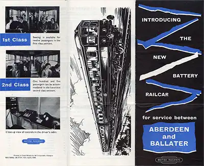 April 1958 Aberdeen - Ballater timetable outside