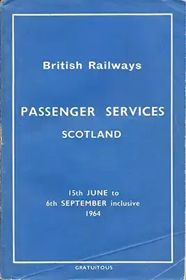 Passenger Services Scotland June 1964 timetable cover
