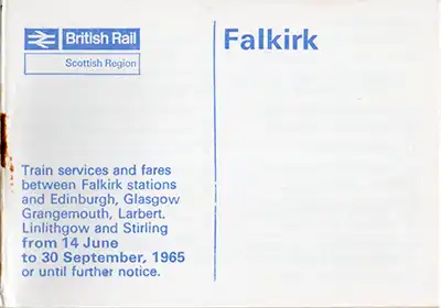 Front of June 1965 Falkirk timetable