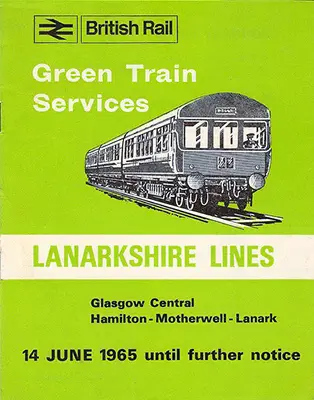 June 1965 Lanarkshire Lines timetable front