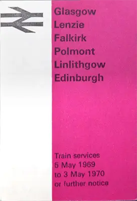 May 1971 Glasgow - Edinburgh timetable front