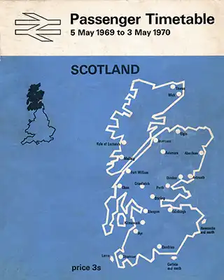 Cover of May 1969 Passenger Services Scotland timetable