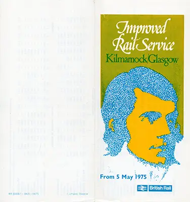 Kilmarnock - Glasgow May 1975 timetable outside