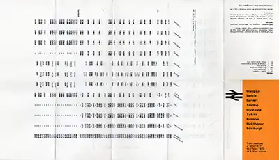 May 1977 Edinburgh - Dunblane - Glasgow timetable outside