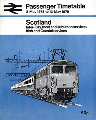 Cover of May 1978 Passenger Services Scotland timetable