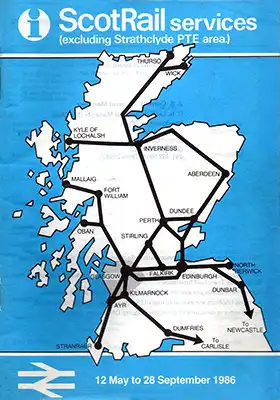 Cover of May 1978 Passenger Services Scotland timetable