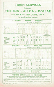 May 1959 Stirling-Dollar timetable back