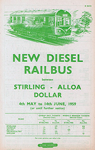 May 1959 Stirling-Dollar timetable front