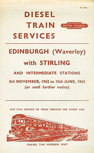 Edinburgh - Stirling timetable