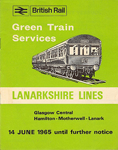 Lanarkshire Green Trains June 1965 timetable