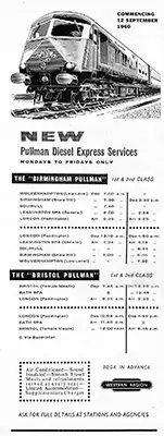 September 1960 Pullman newspaper ad