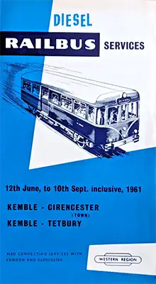 Front of June 1961 Kemble - Circancester and Tetbury timetable