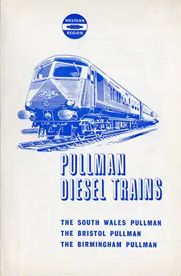 Cover of October 1962 Pullman timetable