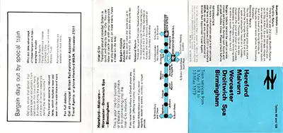 Outside of May 1978 Hereford - Birmingham timetable