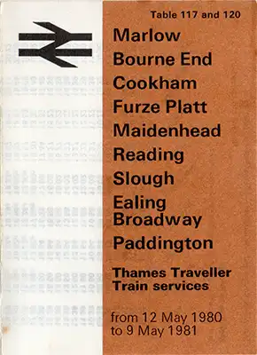 Front of May 1980 Maidenhead - Marlow timetable