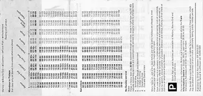 Inside of May 1980 Maidenhead - Marlow timetable