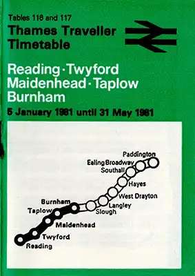 Front of January 1981 Reading - Burnham timetable