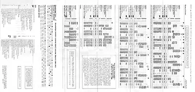 Inside of September 1985 Hereford - Birmingham timetable