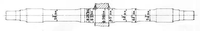 Drawing of Power axle